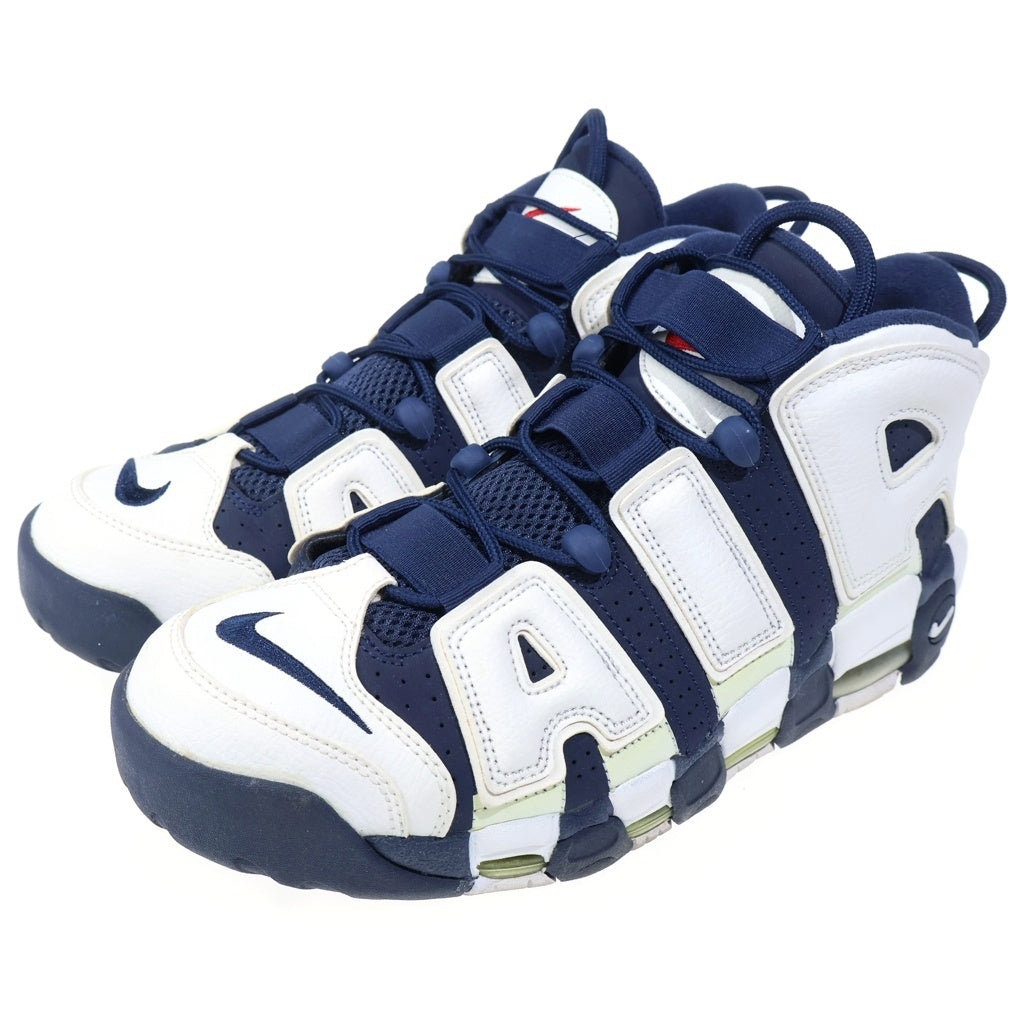 NIKE(ナイキ) AIR MORE UPTEMPO Olinpic エアモアアップテンポ オリンピック ハイカットスニーカー ホワイト/ネイビー US10.5/28.5cm 414962-104