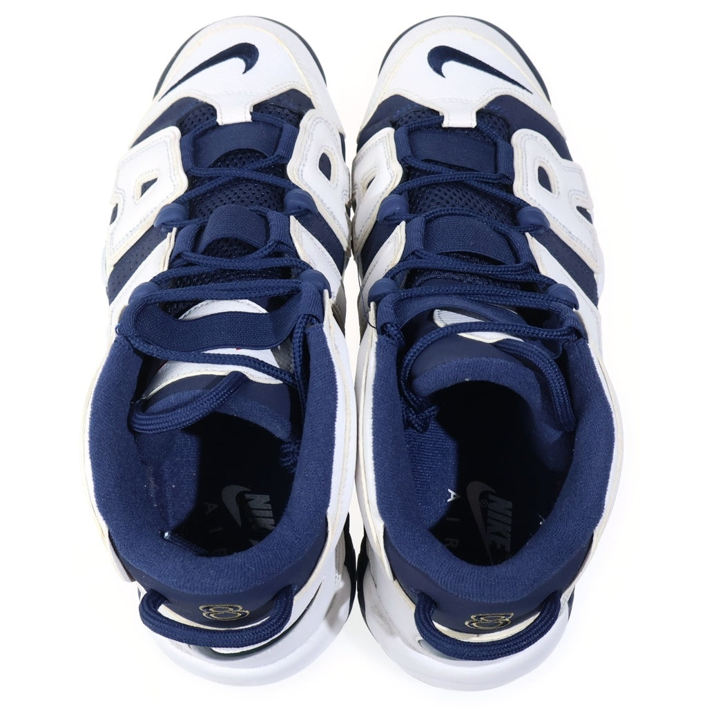 NIKE(ナイキ) AIR MORE UPTEMPO Olinpic エアモアアップテンポ オリンピック ハイカットスニーカー ホワイト/ネイビー US10.5/28.5cm 414962-104