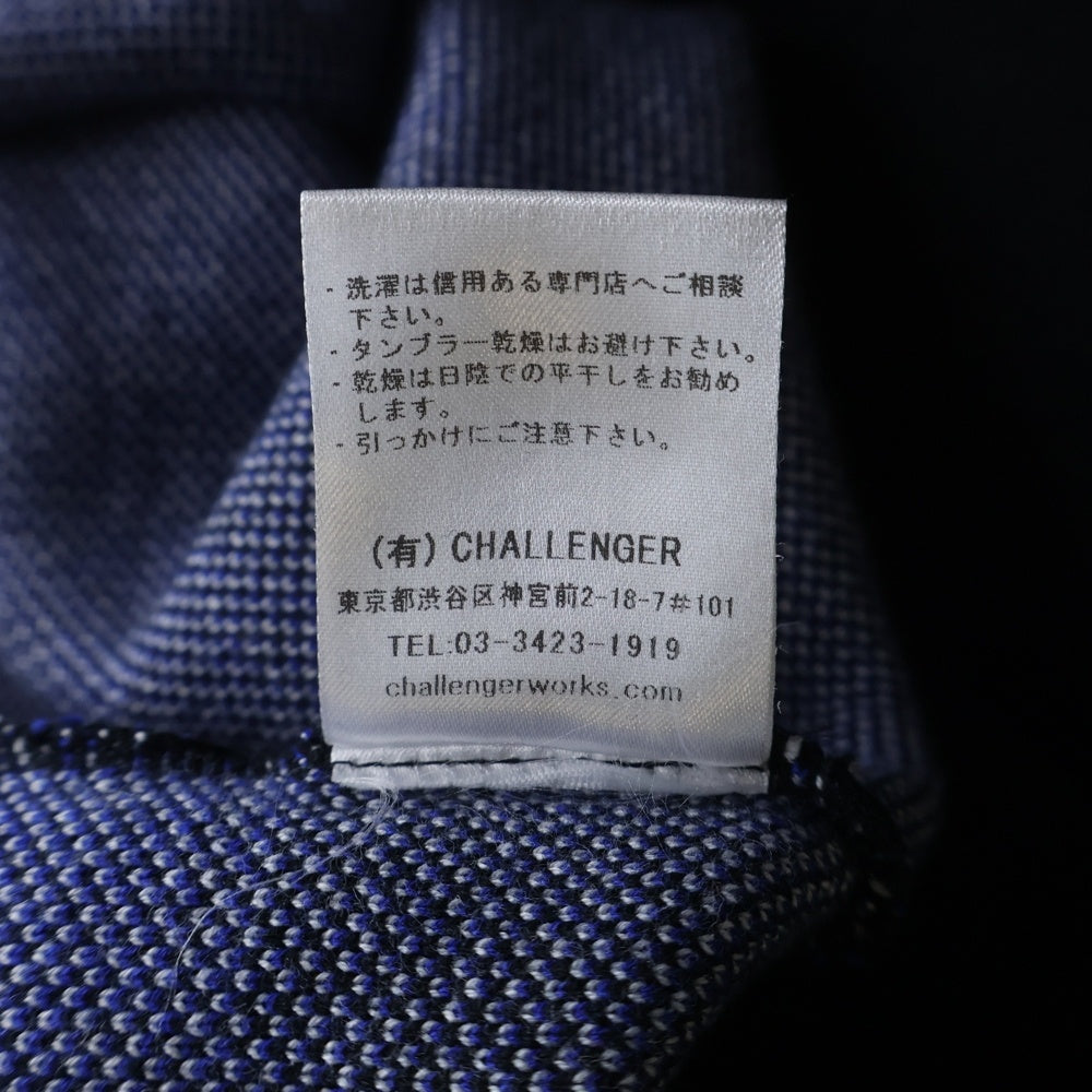 CHALLENGER(チャレンジャー) ロゴ総柄 クルーネックニットトレーナー セーター ブラック