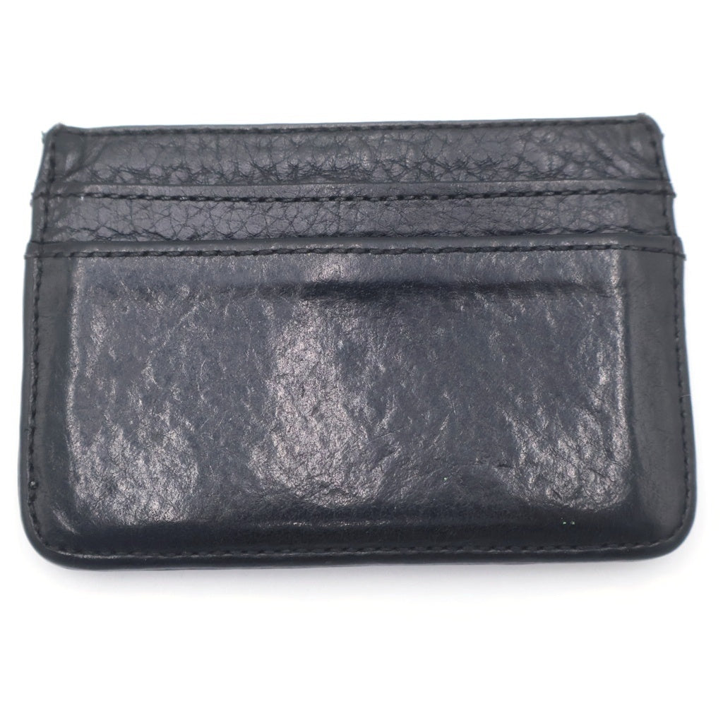 CHROME HEARTS(クロムハーツ) DOUBLE SIDE ダブルサイド スクロールラベル付レザーカードケース ブラック
