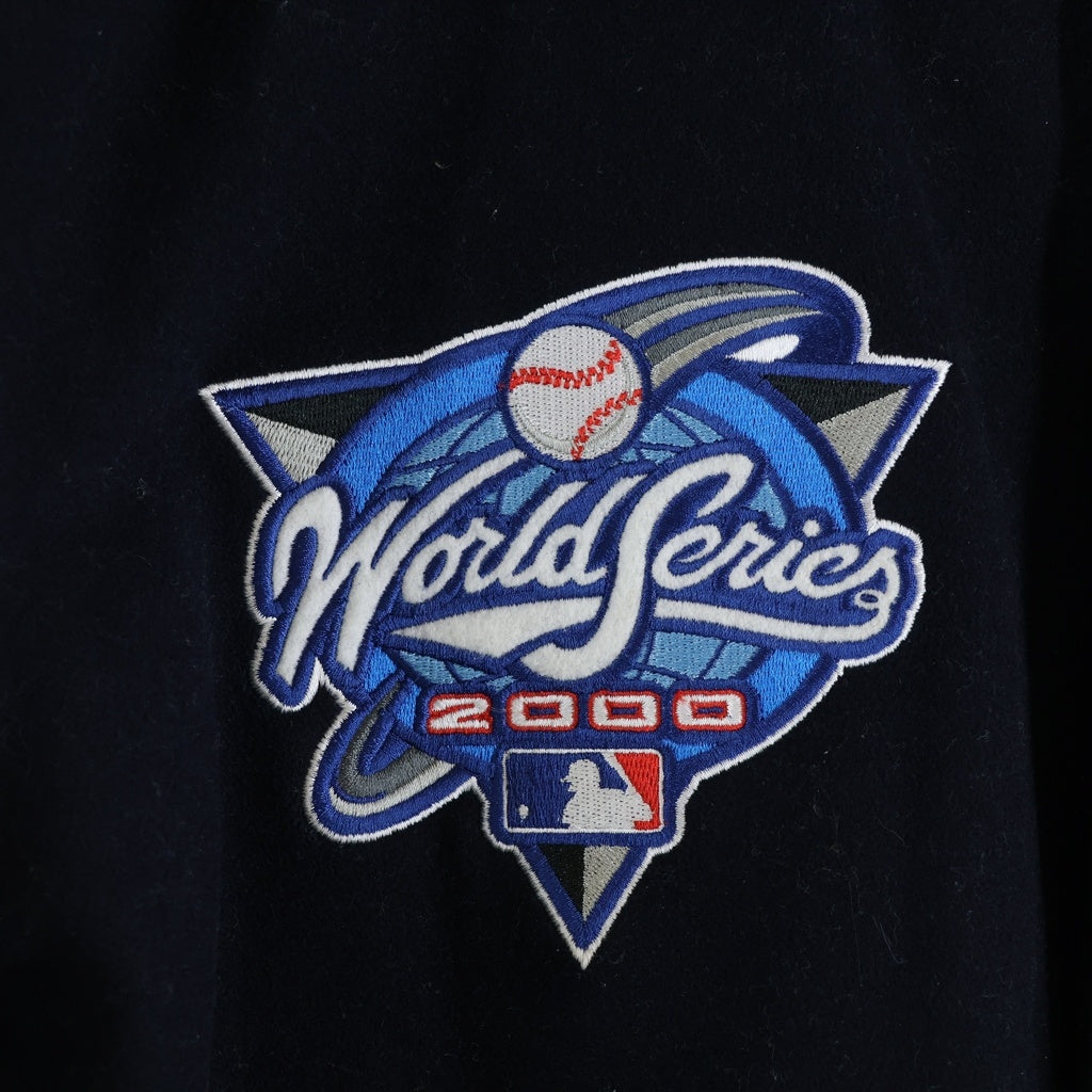 AVIREX(アヴィレックス) ×MLB SUBWAY SERIES STADIUM JACKET サブウェイ シリーズ ロゴ刺繍 ジップアップ スタジアムジャケット スタジャン ネイビー 783-3252050