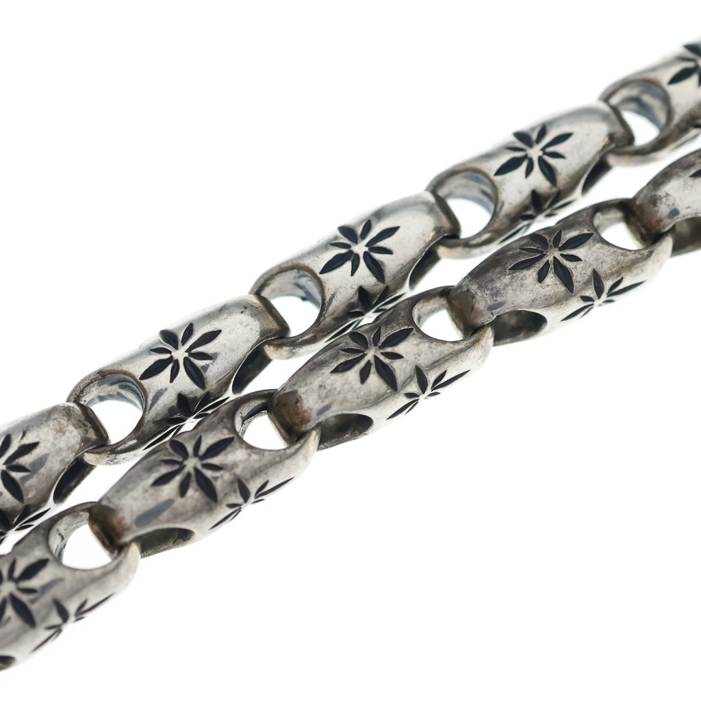 Bill Wall Leather/BWL(ビルウォールレザー) MID STAR W/STONE T-BAR NECKLACE ミッドスター Wストーン Tバーネックレス シルバー