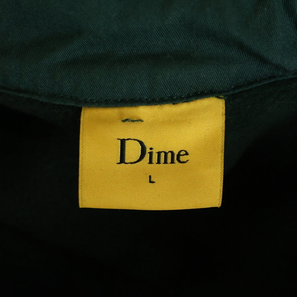 Dime(ダイム) Crest Shirt クレストロゴ刺繍長袖ウールシャツ グリーン