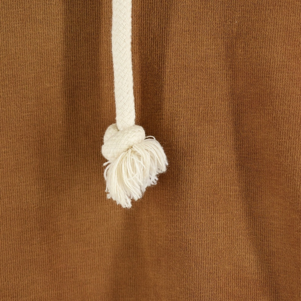 MM6 Maison Margiela(エムエムシックスメゾンマルジェラ) OVERSIZED LAYERED GARMENT-DYED HOODIE ドッキングプルオーバーパーカー ブラウン S50GU0092 STJ286