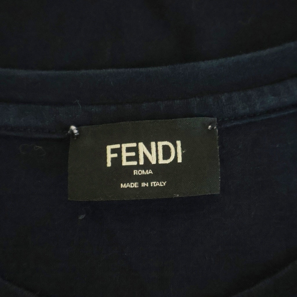 FENDI(フェンディ) メッシュFFロゴ 半袖Tシャツ カットソー ブラック FAF532 A78M