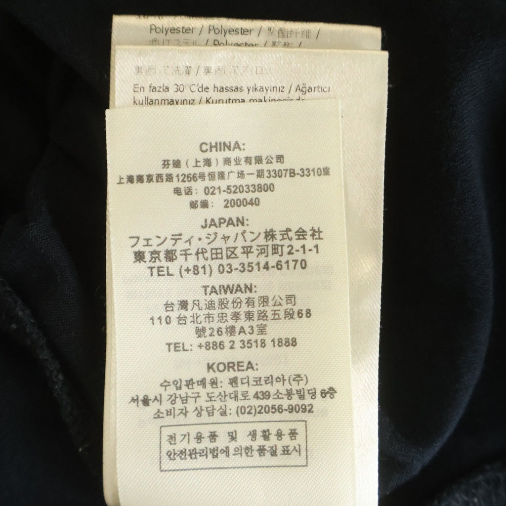 FENDI(フェンディ) メッシュFFロゴ 半袖Tシャツ カットソー ブラック FAF532 A78M