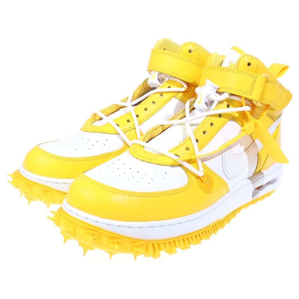 NIKE(ナイキ) ×AIR FORCE 1 MID SP LTHR オフホワイト エアフォース 1 ミッドカットスニーカー ホワイト/イエロー US11/29cm