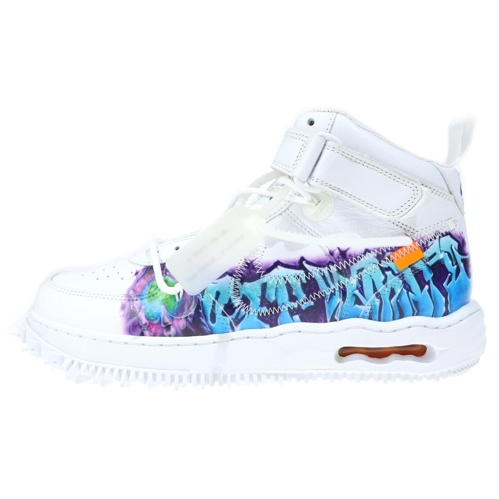 NIKE(ナイキ) ×OFF-WHITE AIR FORCE1 MID SP LTHR オフホワイト エアフォース1 ミッドカットスニーカー ホワイト US11/29cm DR0500-100