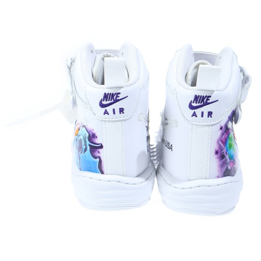 NIKE(ナイキ) ×OFF-WHITE AIR FORCE1 MID SP LTHR オフホワイト エアフォース1 ミッドカットスニーカー ホワイト US11/29cm DR0500-100