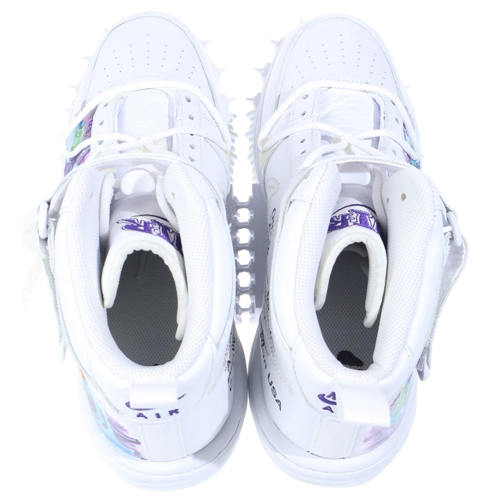 NIKE(ナイキ) ×OFF-WHITE AIR FORCE1 MID SP LTHR オフホワイト エアフォース1 ミッドカットスニーカー ホワイト US11/29cm DR0500-100