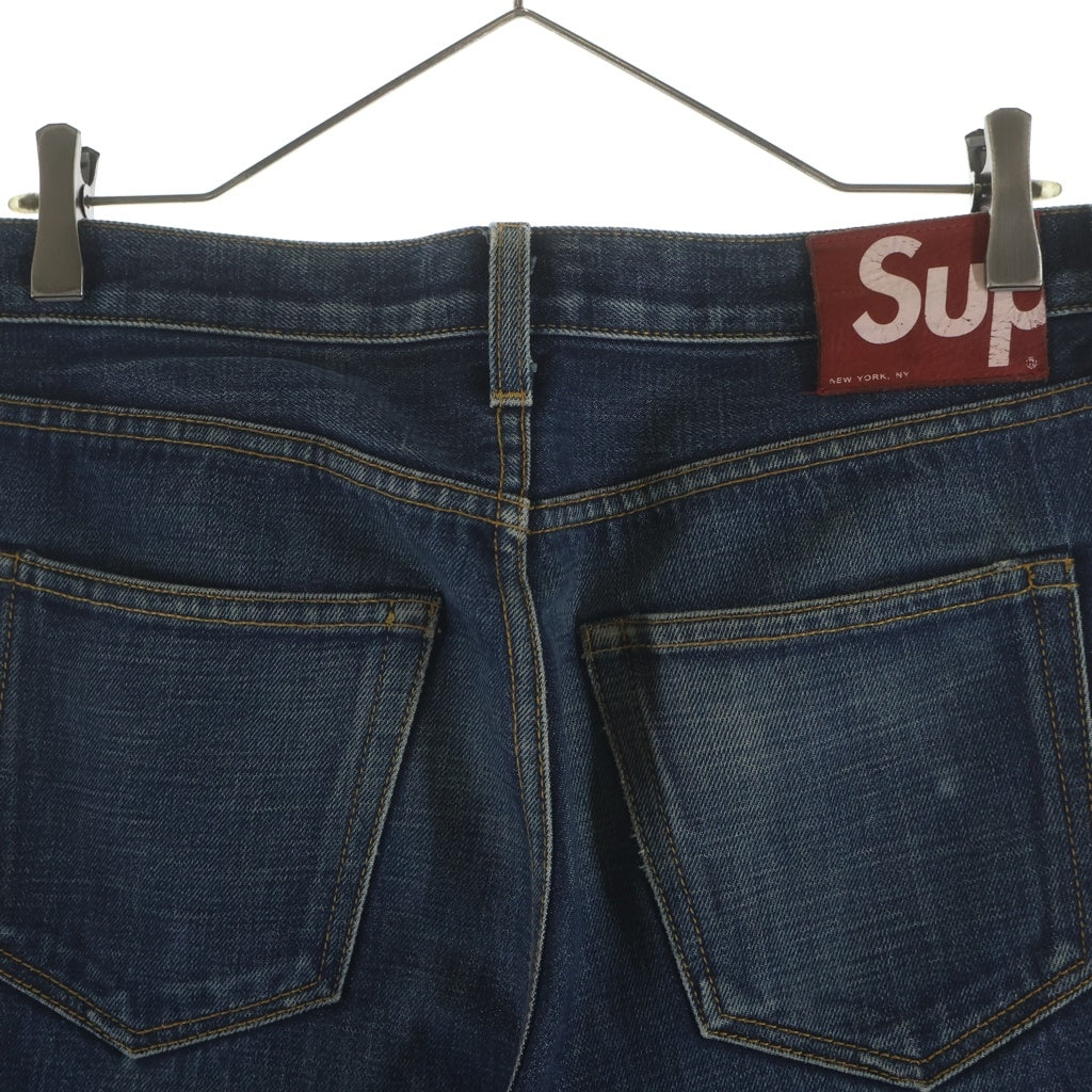 SUPREME(シュプリーム) Rigit Slim Jeans ボタンフライ リジット スリムストレート デニムパンツ インディゴ