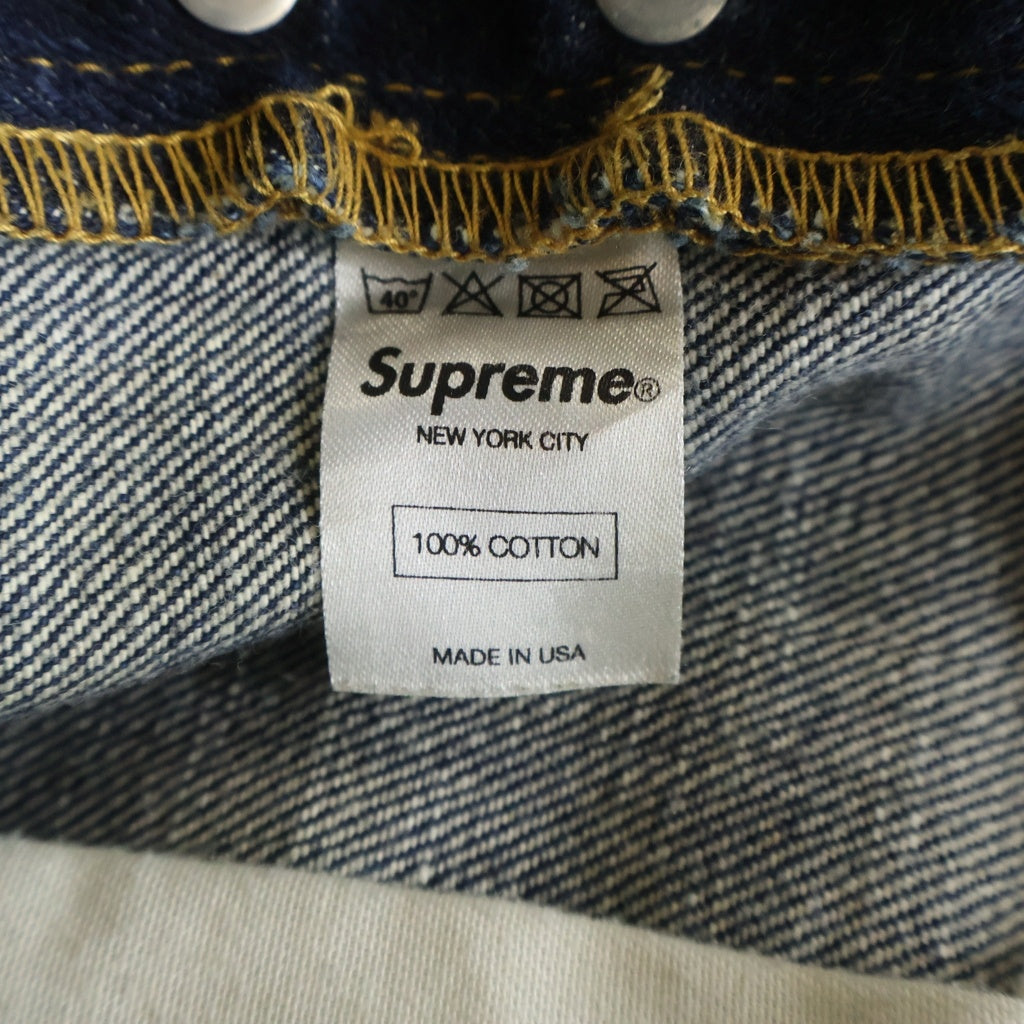 SUPREME(シュプリーム) Rigit Slim Jeans ボタンフライ リジット スリムストレート デニムパンツ インディゴ