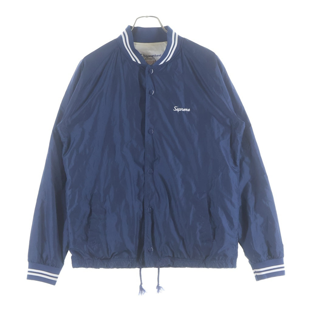 SUPREME(シュプリーム) 11SS ×Champion Warm Up Jacket チャンピオン ロゴ刺繍 ウォームアップジャケット ブルゾン ネイビー