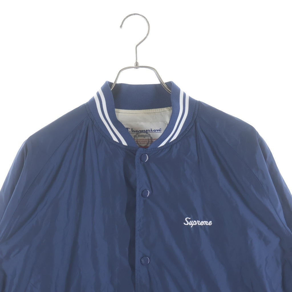 SUPREME(シュプリーム) 11SS ×Champion Warm Up Jacket チャンピオン ロゴ刺繍 ウォームアップジャケット ブルゾン ネイビー