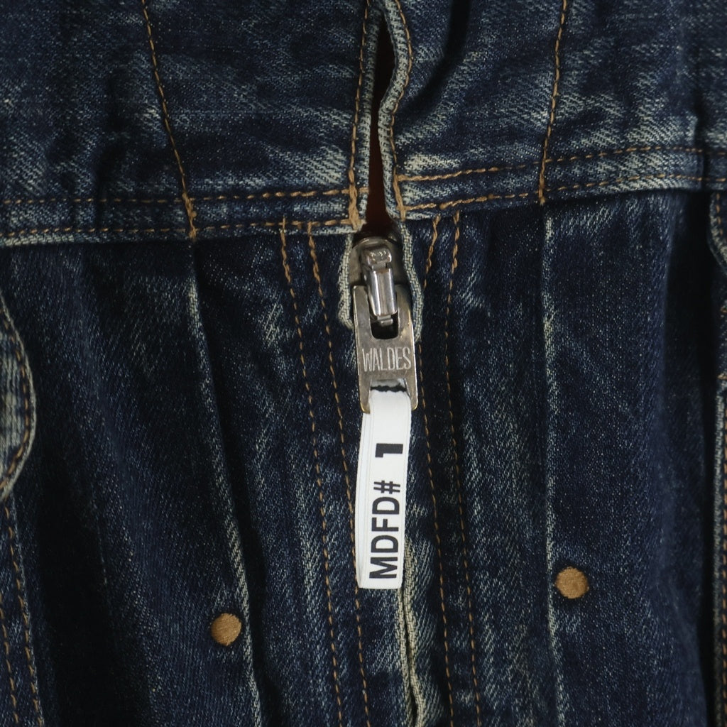 MAISON MIHARAYASUHIRO(メゾンミハラヤスヒロ) 24AW Flight Jacket Layered Denim Jacket デザインフライトジャケット レイヤード デニムジャケット インディゴ J13BL121