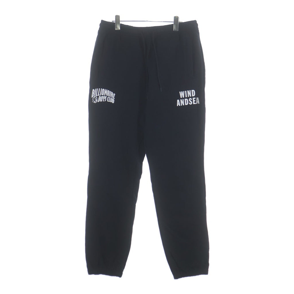 WIND AND SEA(ウィンダンシー) × BILLIONAIRE BOYS CLUB SWEAT PANTS ビリオネアボーイズクラブ ロゴプリント スウェットパンツ ブラック BBCJP205SP001