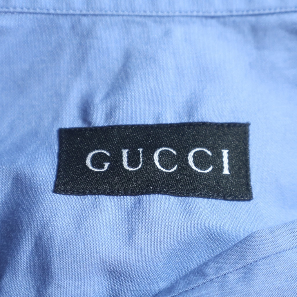 GUCCI(グッチ) コットン ドレスシャツ 長袖シャツ ブルー