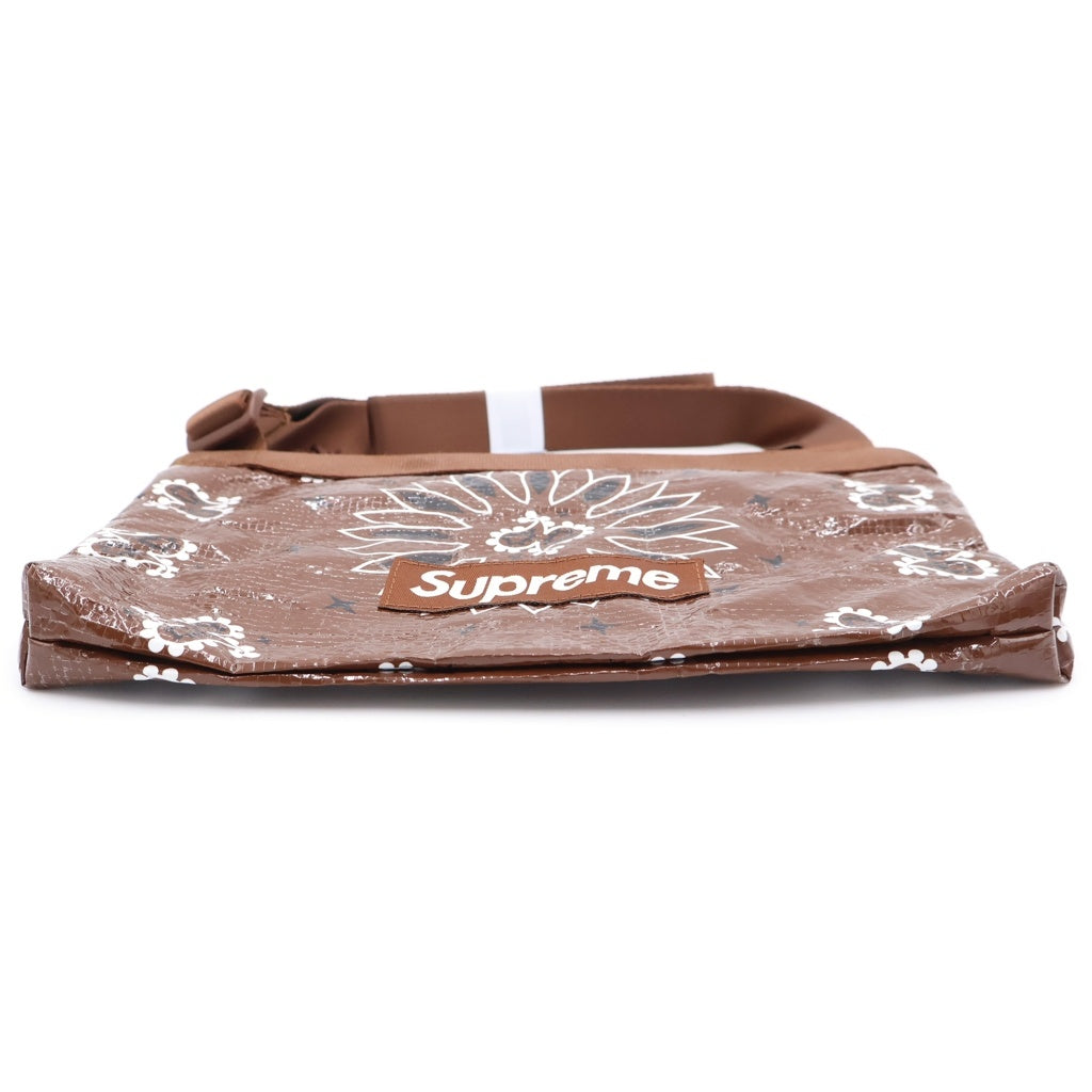 SUPREME(シュプリーム) 22SS Bandana Tarp Side Bag バンダナタープ サイドショルダーバッグ ブラウン レディース