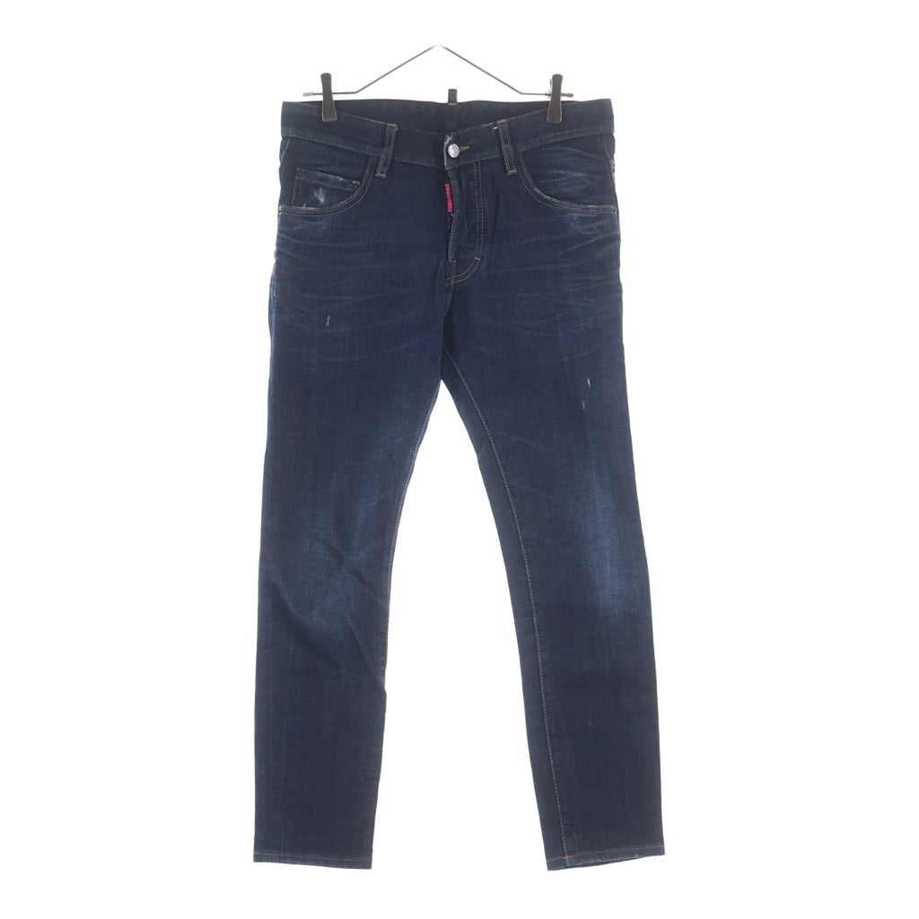 DSQUARED2(ディースクエアード) Skater Jean スケータージーンズ ボタンフライ スリムストレート デニムパンツ インディゴ S74LA0961 S30144
