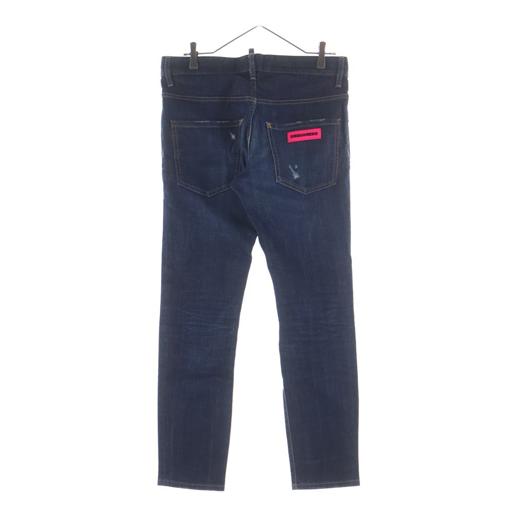 DSQUARED2(ディースクエアード) Skater Jean スケータージーンズ ボタンフライ スリムストレート デニムパンツ インディゴ S74LA0961 S30144