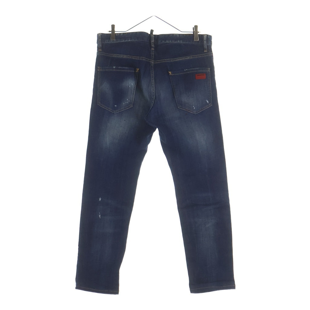 DSQUARED2(ディースクエアード) Cool Guy Jean クールガイジーンズ ダメージ加工 ボタンフライ スリムストレート デニムパンツ インディゴ S71LA0961 S30342