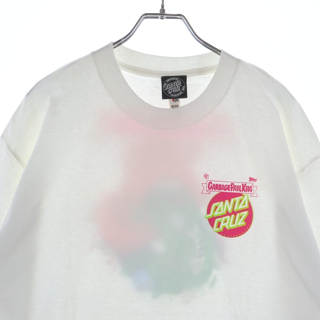 SANTA CRUZ(サンタクルーズ) 2017 × GARBAGE PAIL KIDS HEAVING HAND TEE ガーベッジ ペイル キッズ ヒービング ハンズ プリント クルーネック 半袖Tシャツ カットソー ホワイト