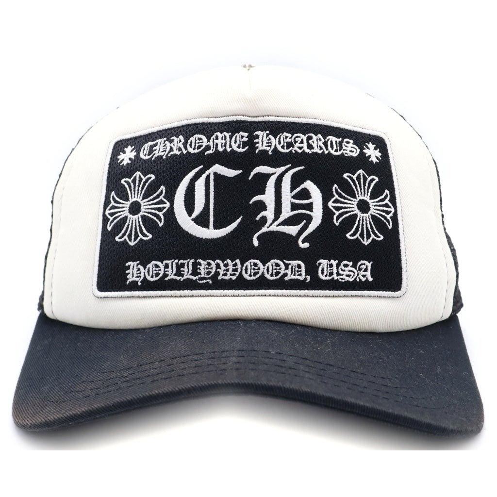 CHROME HEARTS(クロムハーツ) TRUCKER CAP トラッカー メッシュキャップ ホワイト/ブラック