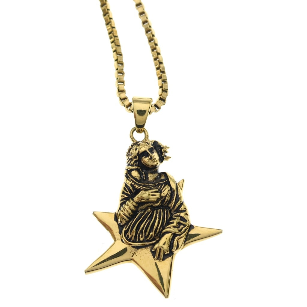 HUF(ハフ) × SMASHING PUMPKINS STAR GIRL PENDANT スマッシングパンプキンズ スターガール メタルペンダント ゴールド AC00945