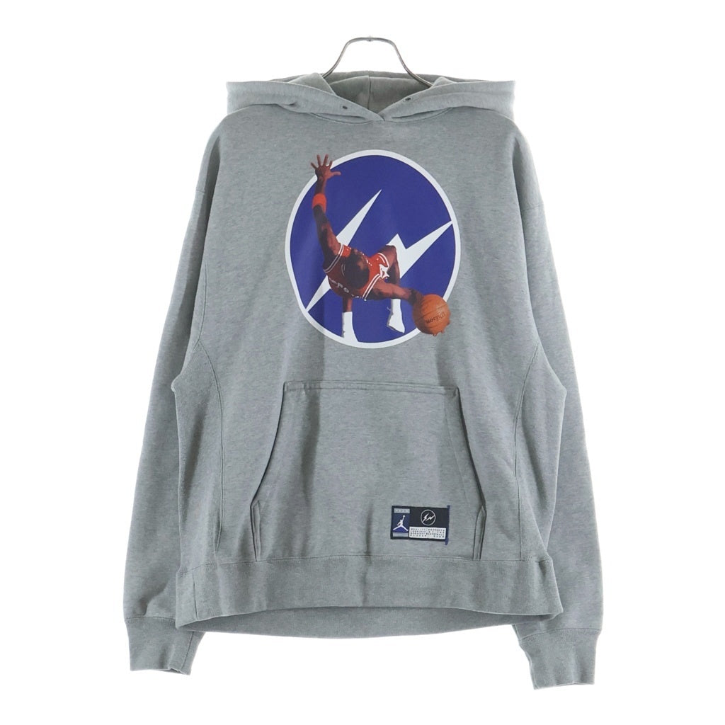 NIKE(ナイキ) ×Fragment Design JORDAN BRAND フラグメントデザイン ロゴプリント スウェットパーカー フーディー グレー DA2992-050