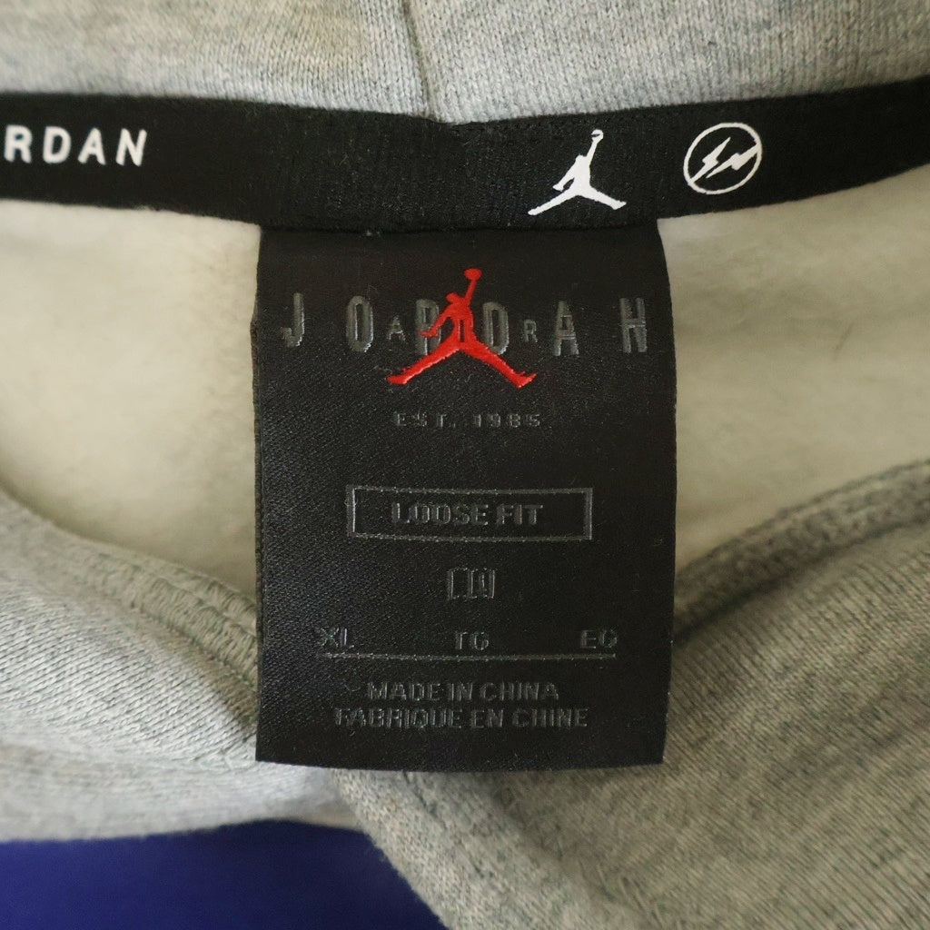 NIKE(ナイキ) ×Fragment Design JORDAN BRAND フラグメントデザイン ロゴプリント スウェットパーカー フーディー グレー DA2992-050