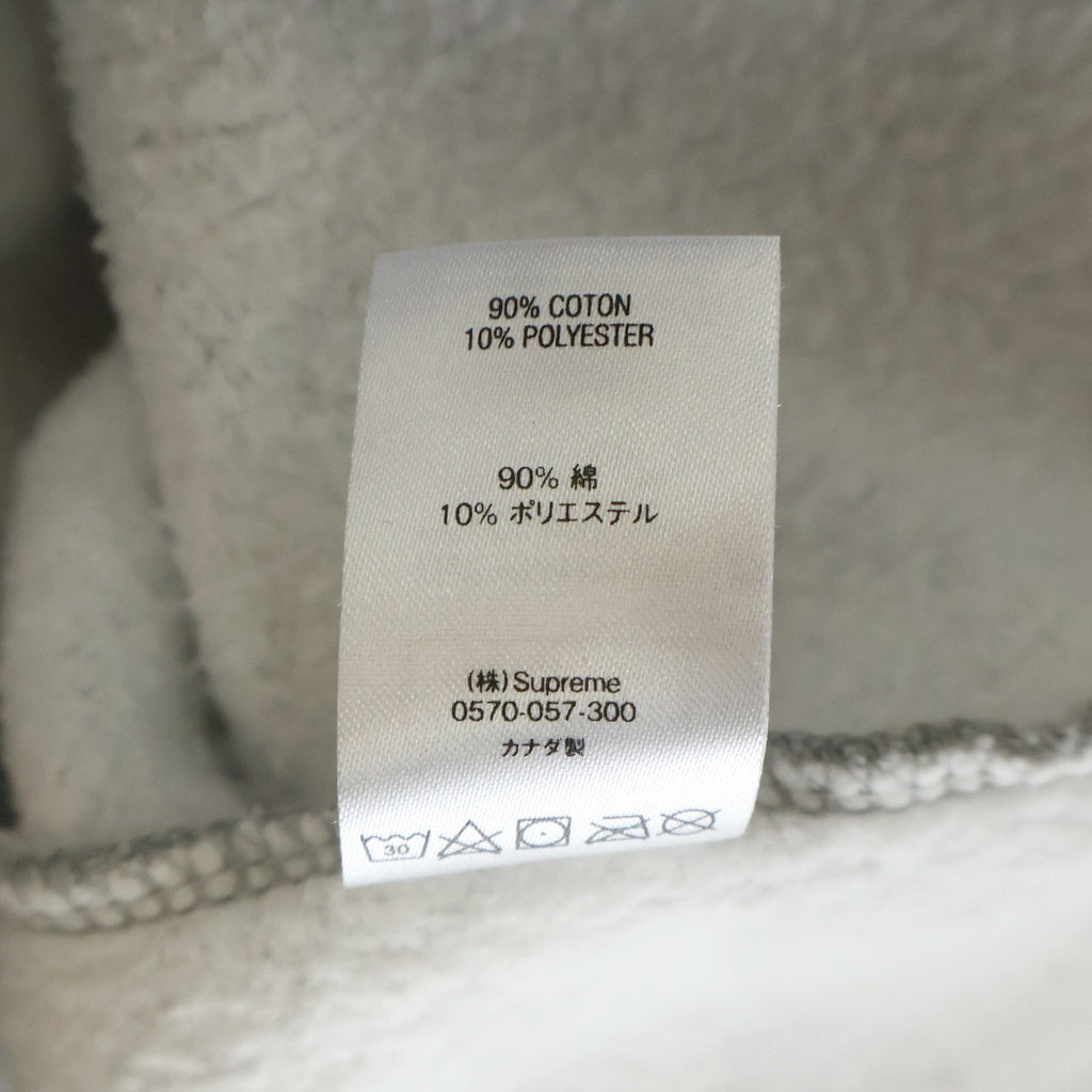 SUPREME(シュプリーム) 19AW Text Stripe Zip Up Hooded Sweatshirt テキストストライプ ロゴ スウェット ジップアップ パーカー グレー