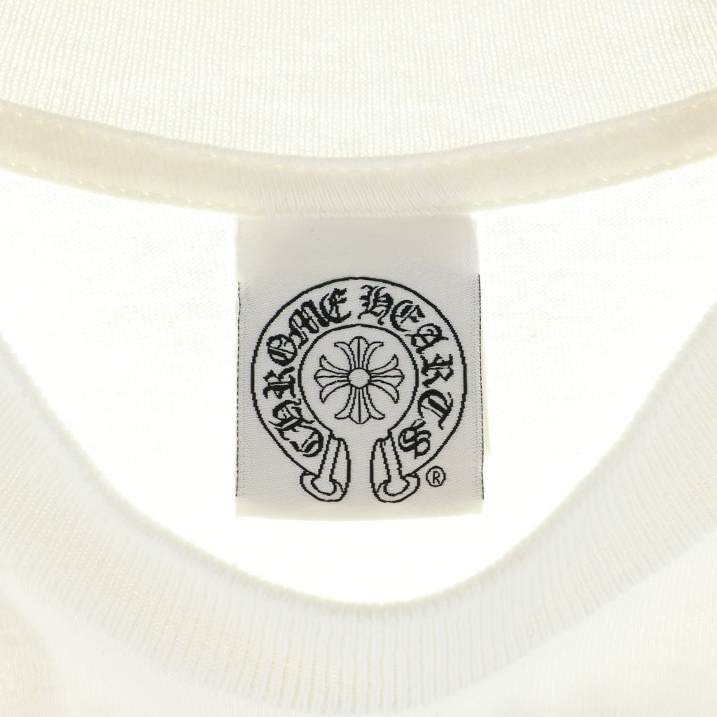 CHROME HEARTS(クロムハーツ) OLD AMERICAN FLAG TEE オールド アメリカンフラッグTシャツ 星条旗 ホースシュープリント 半袖カットソー ホワイト