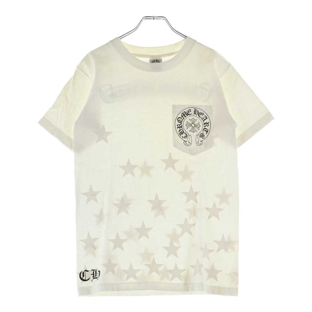 CHROME HEARTS(クロムハーツ) OLD バックスクロールラベル スタープリント 半袖Tシャツカットソー ホワイト