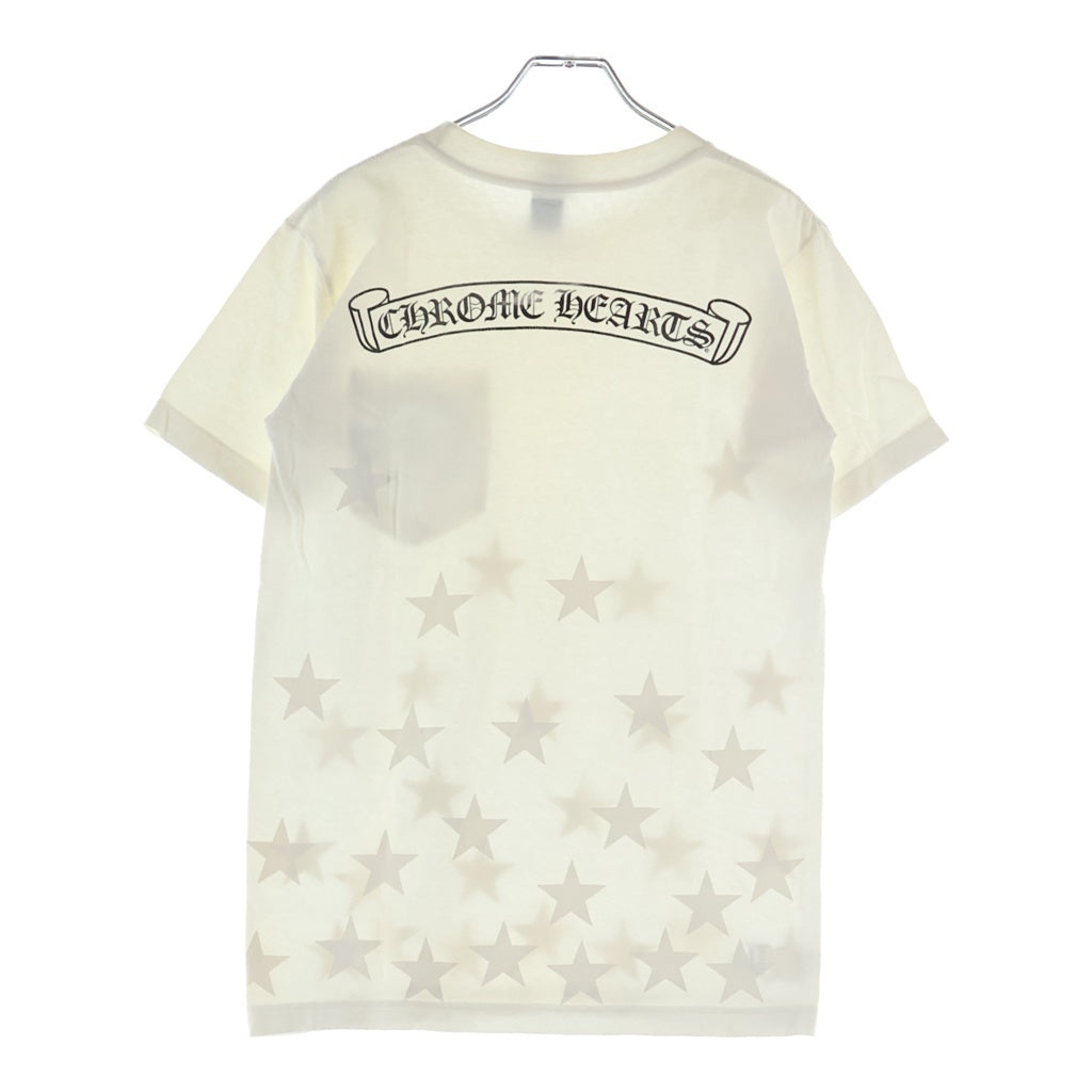 CHROME HEARTS(クロムハーツ) OLD バックスクロールラベル スタープリント 半袖Tシャツカットソー ホワイト