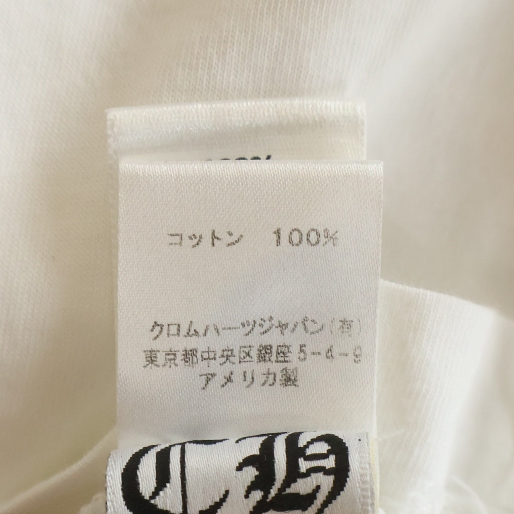 CHROME HEARTS(クロムハーツ) BSフレア プリント Vネック 半袖Tシャツ カットソー ブラック/ホワイト