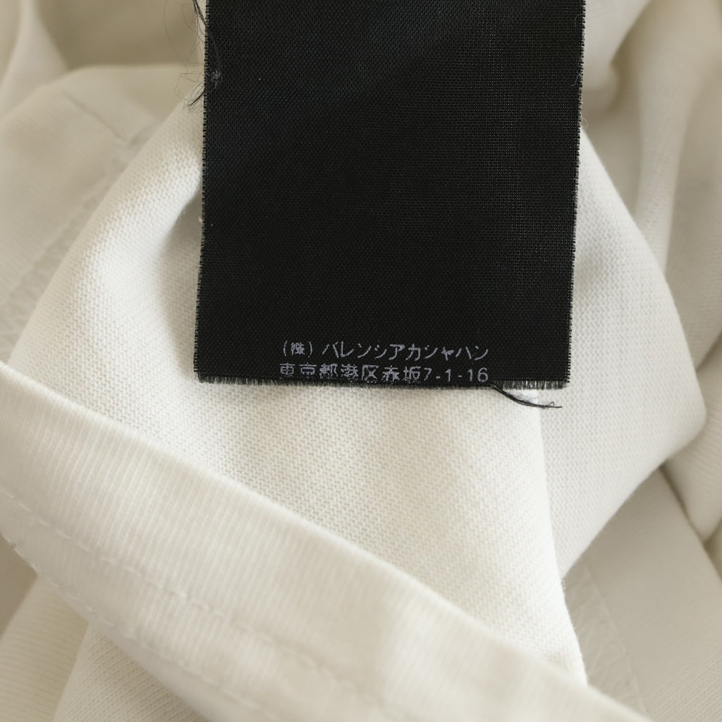 BALENCIAGA(バレンシアガ) BBロゴ 両面プリント 半袖Tシャツ カットソー ホワイト 594599 THV63