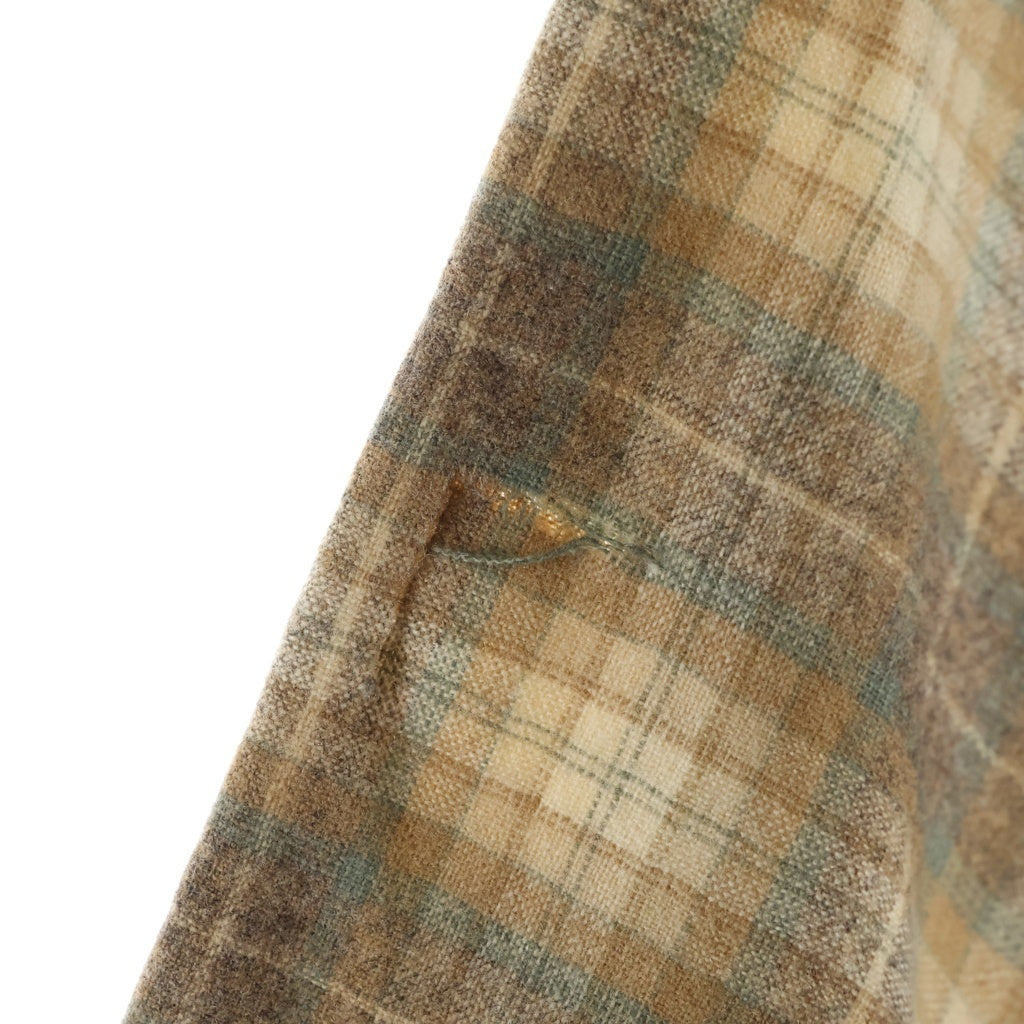 PENDLETON(ペンドルトン) 70s Ombre Check Board Shirt オンブレチェック 総柄 長袖シャツ ブラウン