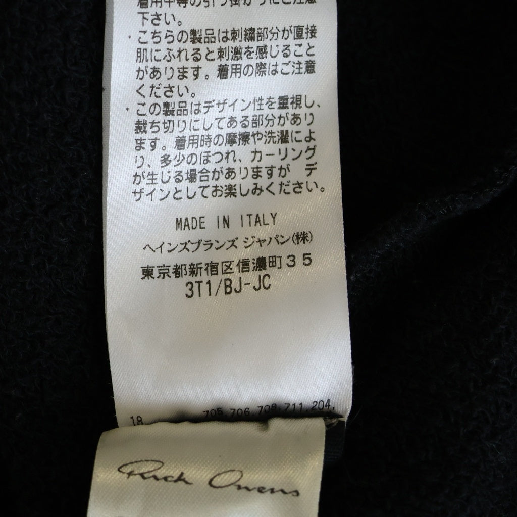 Rick Owens(リックオウエンス) ×Champion Logo Embroidered Sweat チャンピオン ロゴ刺繍 クルーネック スウェット トレーナー ブラック CM20S0008-215089