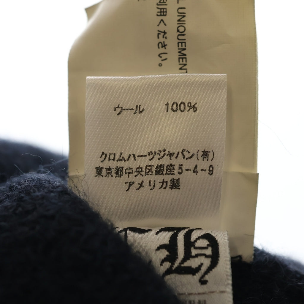 CHROME HEARTS(クロムハーツ) WOOL WATCH CAP CHプラス ホースシューニットキャップ ビーニー帽子 ブラック