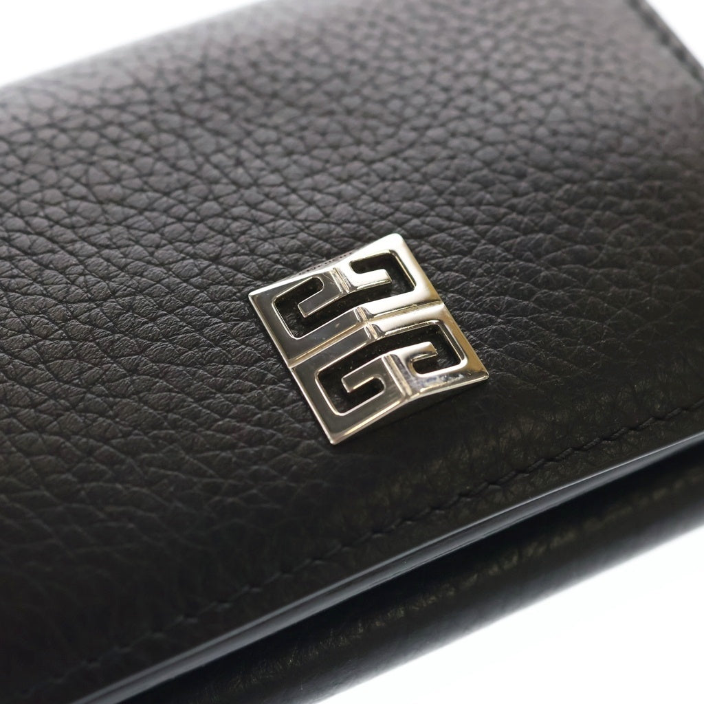 GIVENCHY(ジバンシィ) 4G Compact Wallet In Grained Leather 4G レザー コンパクトウォレット 財布 ブラック