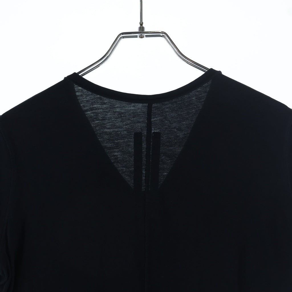 Rick Owens DRKSHDW(リックオウエンス ダークシャドウ) Geo Panel Design Tee パネルデザイン 半袖Tシャツ カットソー ブラック DU17S5251