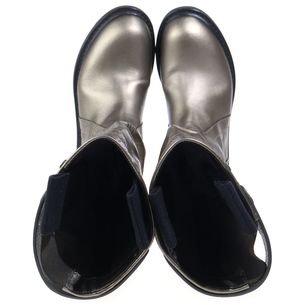Rick Owens(リックオウエンス) デストロイレザー メタリック ペコスブーツ ゴールド