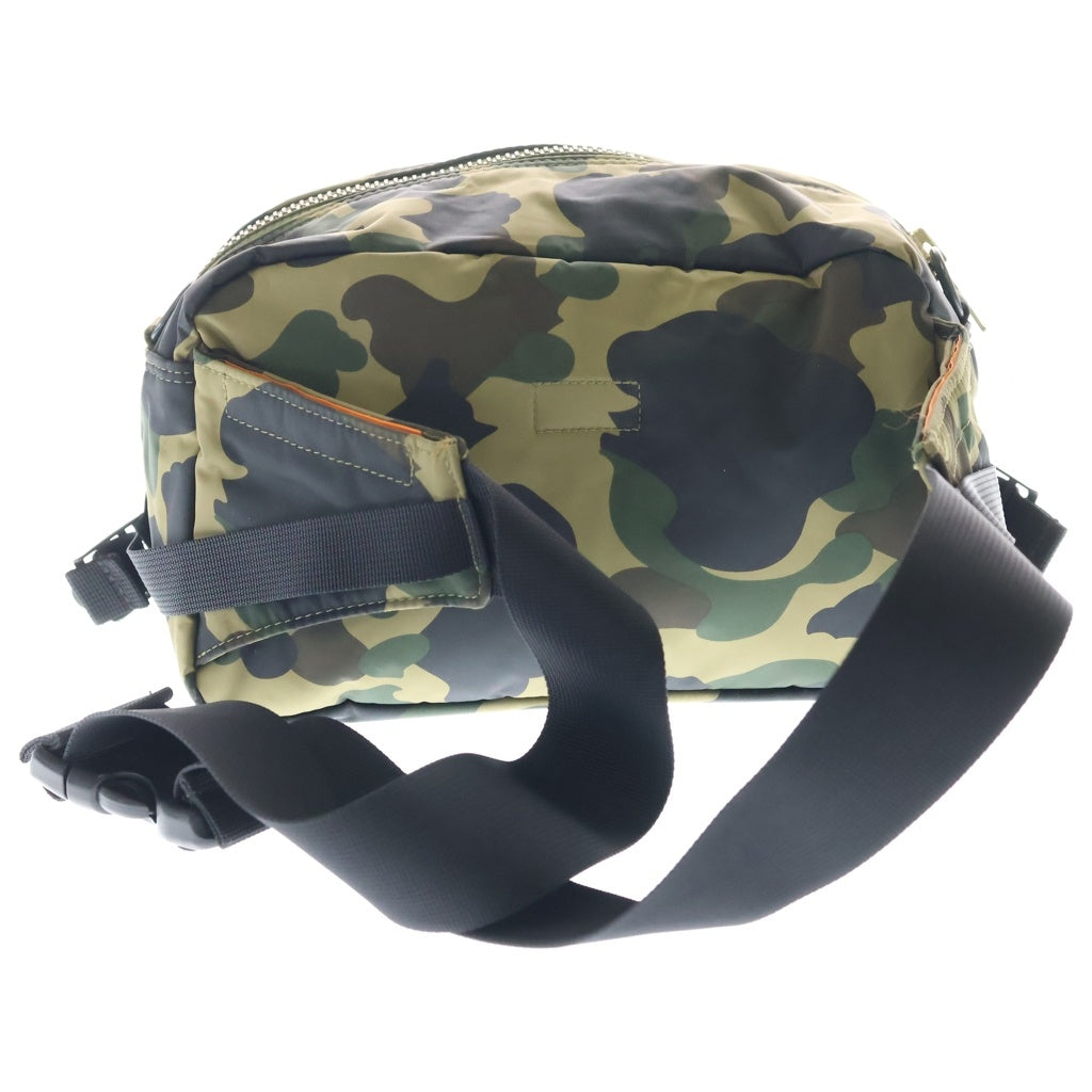 A BATHING APE(アベイシングエイプ) × PORTER CAMO WAIST BAG ポーター カモ柄 ウエストポーチ ショルダーバッグ カーキ