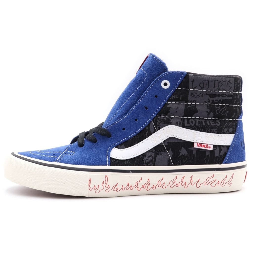 VANS(ヴァンズ) 2020 ×ロッティーズ スケートハイ プロ リミテッド フレイムパターン ハイカットスニーカー ブルー/ブラック US10/28cm VN0A4VCF2F21