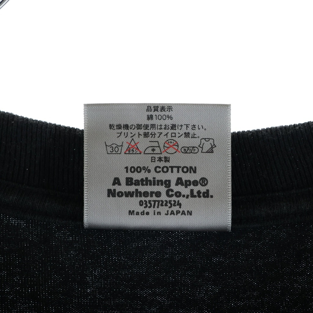 A BATHING APE(アベイシングエイプ) 00s GHOST S/S TEE 初期 ゴースト ヘッド プリント クルーネック 半袖Tシャツ カットソー ブラック