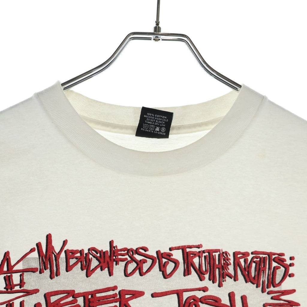 STUSSY(ステューシー) 00s × Peter Tosh S/S Tee OLD STUSSY ピーター・トッシュ フォトプリント クルーネック 半袖Tシャツ カットソー ホワイト