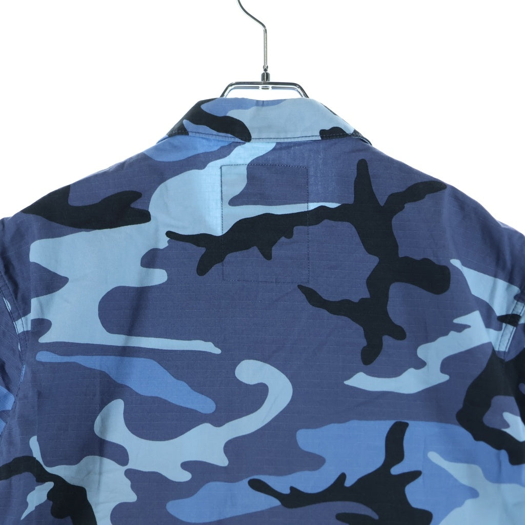 SUPREME(シュプリーム) 15SS Ripstop BDU Shirt リップストップ バトルドレスユニフォームシャツ カモ柄 半袖シャツ ブルー