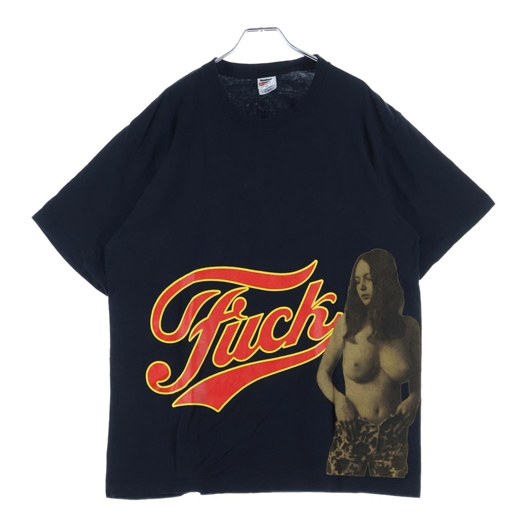 SUPREME(シュプリーム) 24AW ×Hysteric Glamour HG Fuck Tee ヒステリックグラマー ファック プリント クルーネック 半袖Tシャツ カットソー ブラック