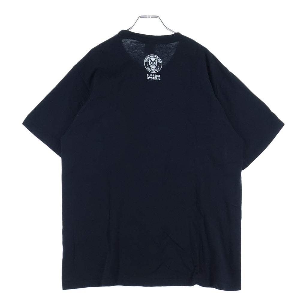 SUPREME(シュプリーム) 24AW ×Hysteric Glamour HG Fuck Tee ヒステリックグラマー ファック プリント クルーネック 半袖Tシャツ カットソー ブラック