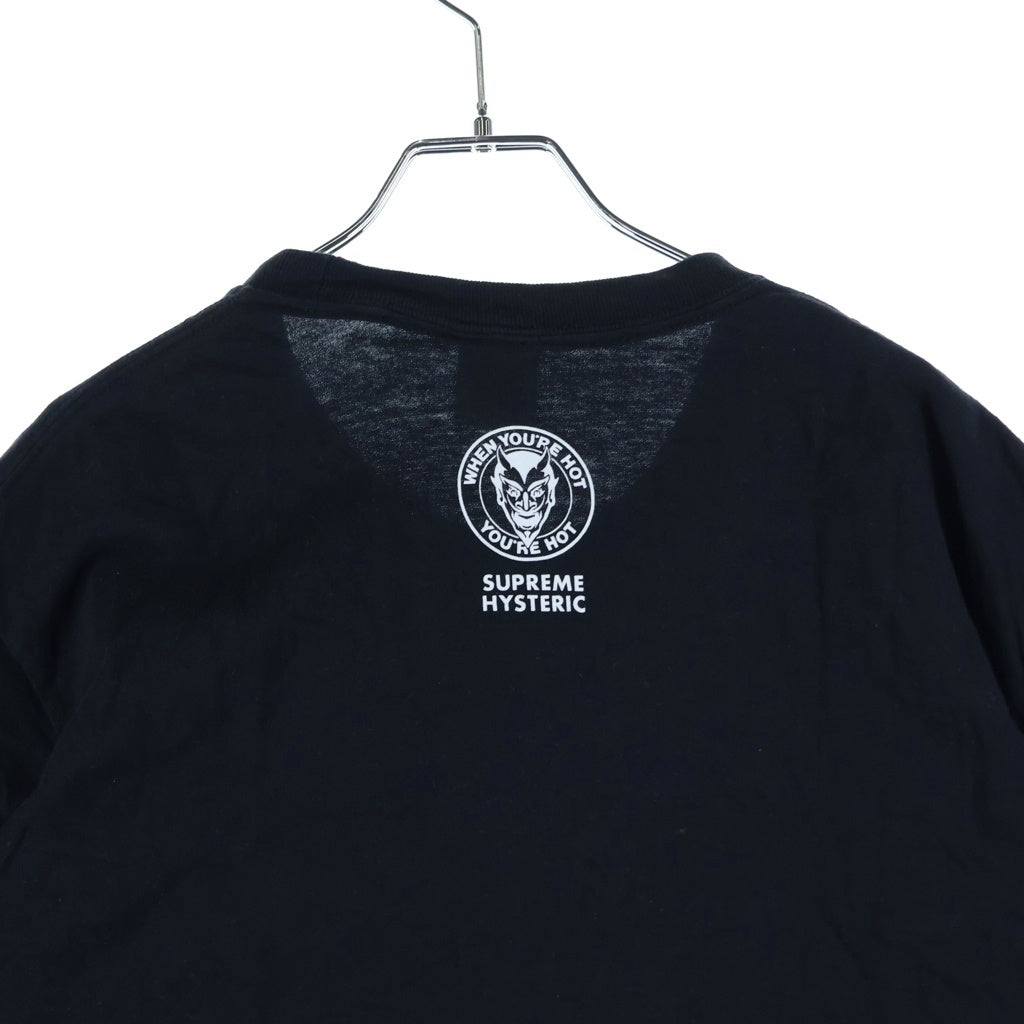 SUPREME(シュプリーム) 24AW ×Hysteric Glamour HG Fuck Tee ヒステリックグラマー ファック プリント クルーネック 半袖Tシャツ カットソー ブラック